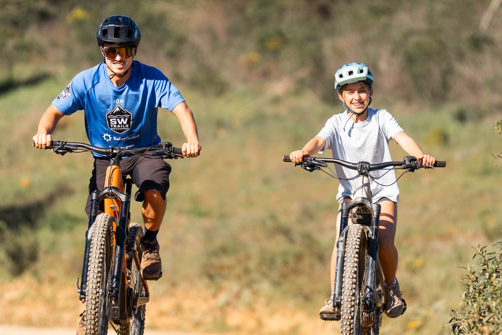 Mountain biking on the Highland to Coastline tour